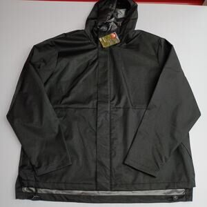 Ozark Trail Rain Jacket Men's Size 2XL Black Waterproof Hood